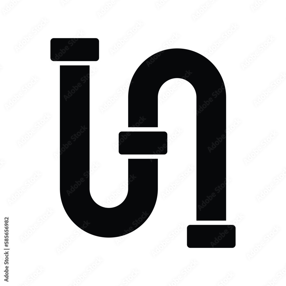 pipe plumbing icon vector design template in white background