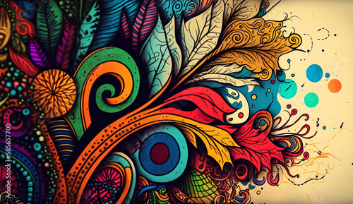 batik art mural fullcolor photo