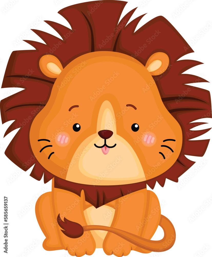 a vector of a cute lion
a vector of a cute lion