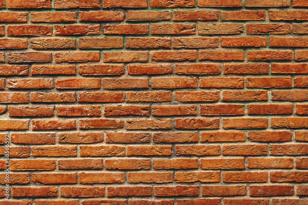 Obraz premium Rustic brown rough brick wall surface pattern as texture.