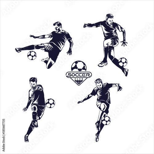 silhouette of a soccer player