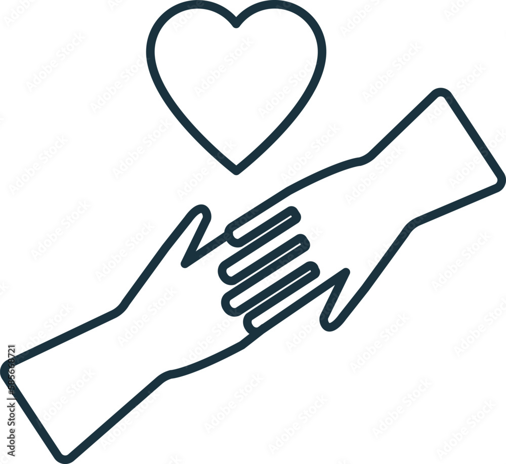 Helping Hand line icon. Simple element from social activity collection. Creative Helping Hand outline icon for web design, templates, infographics and more Helping Hand line icon. Simple element from social activity collection. Creative Helping Hand outline icon for web design, templates, infographics and more