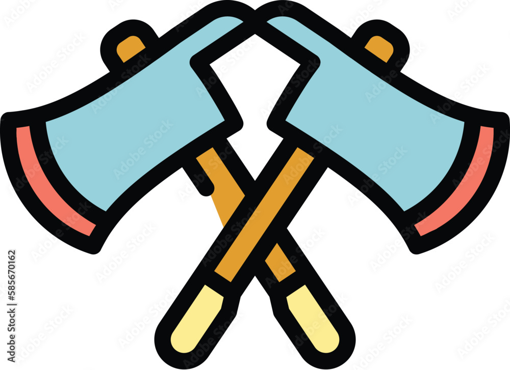 Axe deforestation icon. Outline axe deforestation vector icon for web