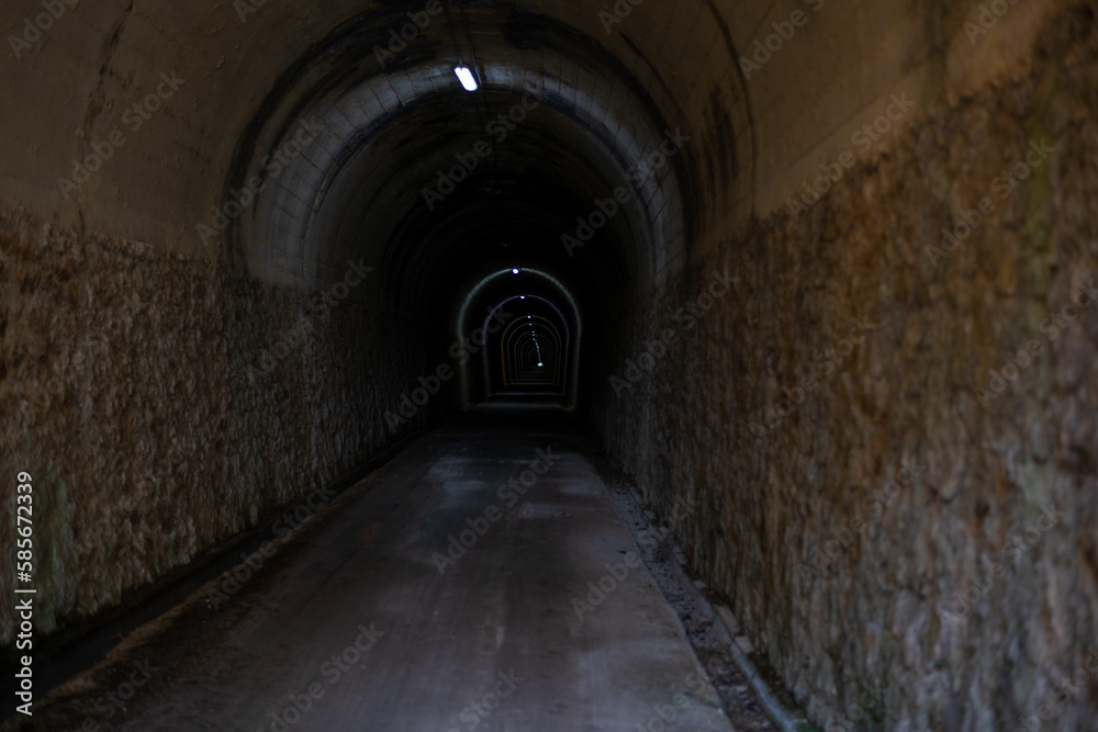 tunnel in the old castle