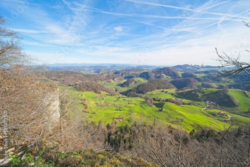 landscape in switzerland in the canton of basel land from the 
