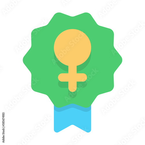 womens day, medal icon