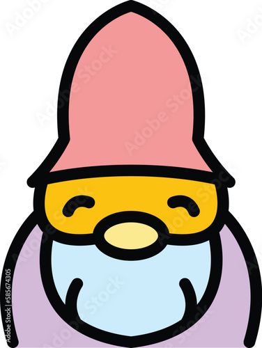 Dwarf icon. Outline Dwarf vector icon for web design isolated on white background color flat