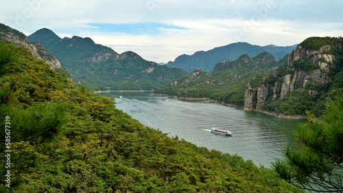 Natural scenery around Chungju Lake in Korea