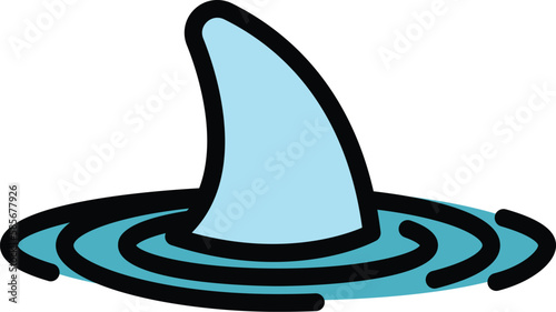Wildlife whale icon. Outline Wildlife whale vector icon for web design isolated on white background color flat