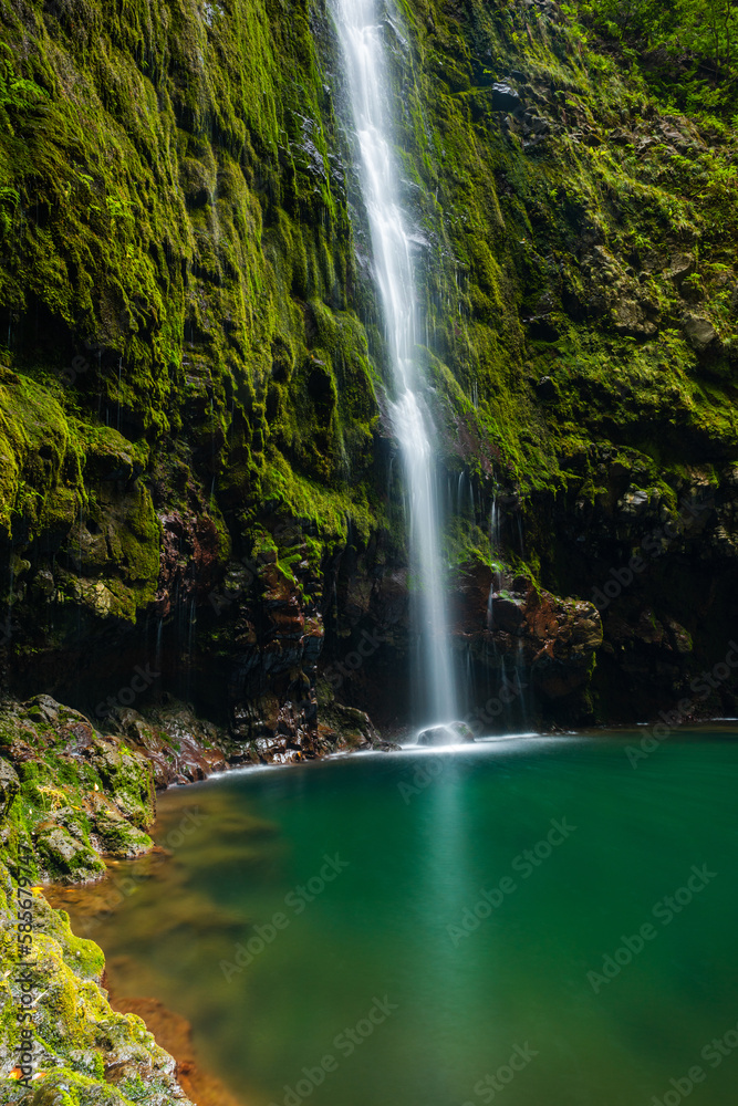 Caldeirao Verde natural waterfall in Madeira Portugal island