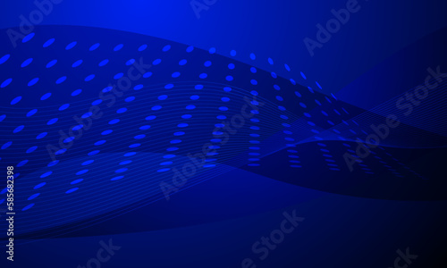 blue wave curve technology connection abstract background
