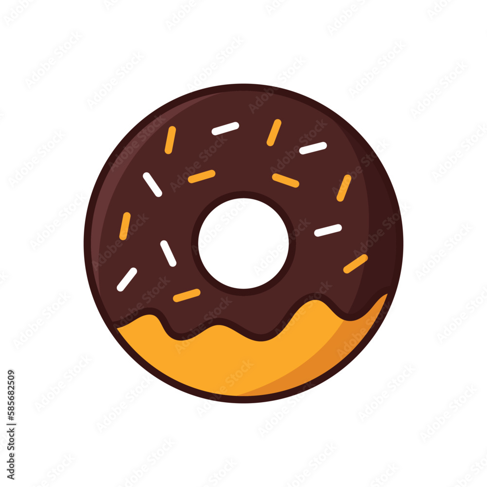 Fototapeta premium donut icon vector design template simple and modern