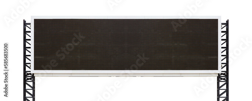 Photography blank big sign board on transparent background png file