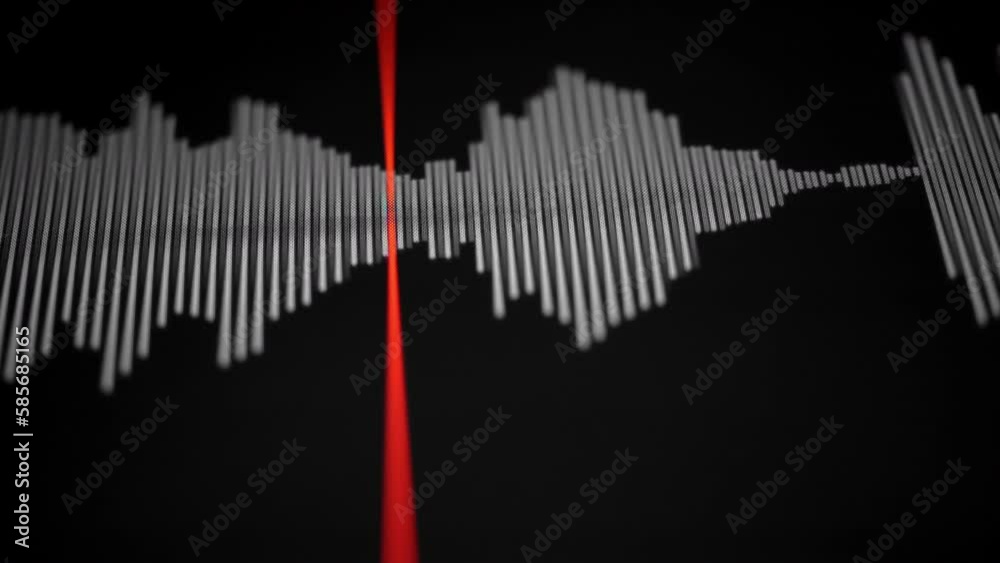 Recorder Line Wave Audio radio sound wave, music waveform with red line as the audio is ...