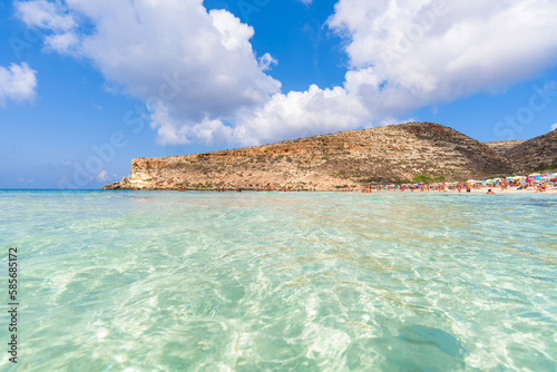 Tableau sur toile Isola dei Conigli (Rabbit Island) and its beautiful beach with turquoise sea water