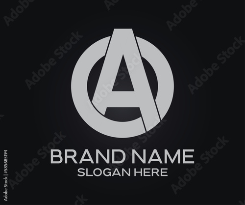 A O initial letter logo design template