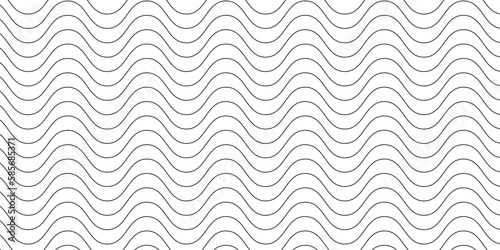 pattern with waves black and white pattern of thin undulating lines arranged diagonally. Seamless pattern with lines Vector zigzag wave line pattern.