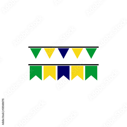 Brazil flags icon set, Brazil independence day icon set vector sign symbol