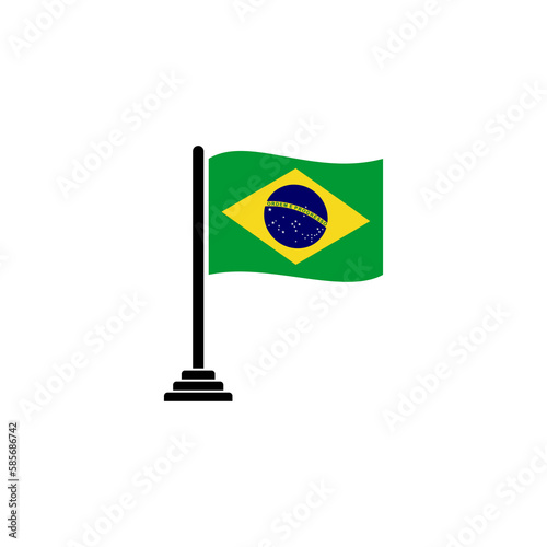 Brazil flags icon set, Brazil independence day icon set vector sign symbol