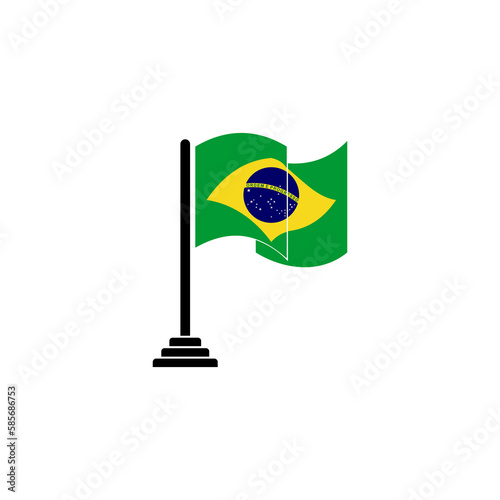 Brazil flags icon set, Brazil independence day icon set vector sign symbol