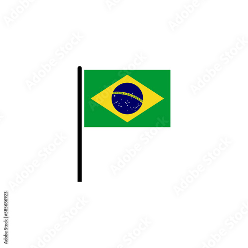 Brazil flags icon set  Brazil independence day icon set vector sign symbol