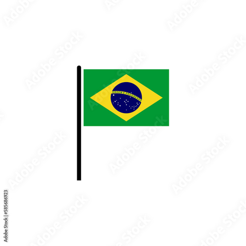 Brazil flags icon set, Brazil independence day icon set vector sign symbol