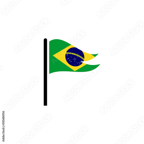 Brazil flags icon set, Brazil independence day icon set vector sign symbol