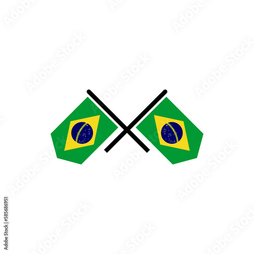 Brazil flags icon set, Brazil independence day icon set vector sign symbol