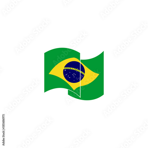 Brazil flags icon set, Brazil independence day icon set vector sign symbol