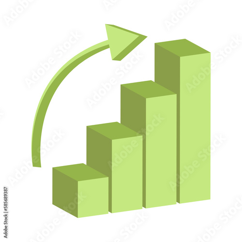 Free Download Isometric 3d upward column bar illustration - GFXLoad