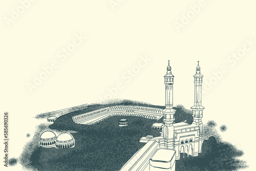 Hand drawn sketch Islamic f...