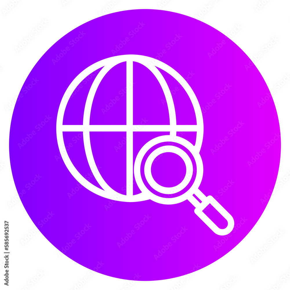 global research gradient icon global research gradient icon