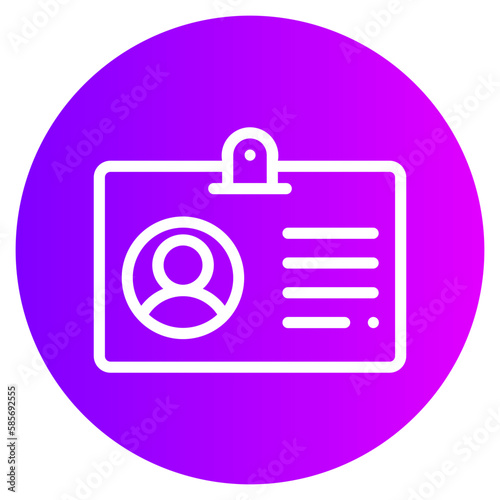 id card gradient icon