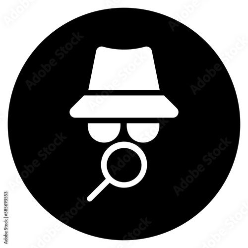 detective glyph icon
