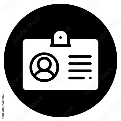id card glyph icon
