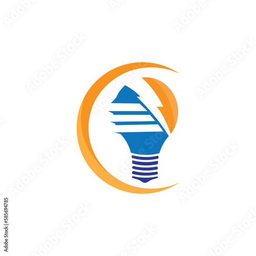 electric bolt logo design absract lightning vector illustration