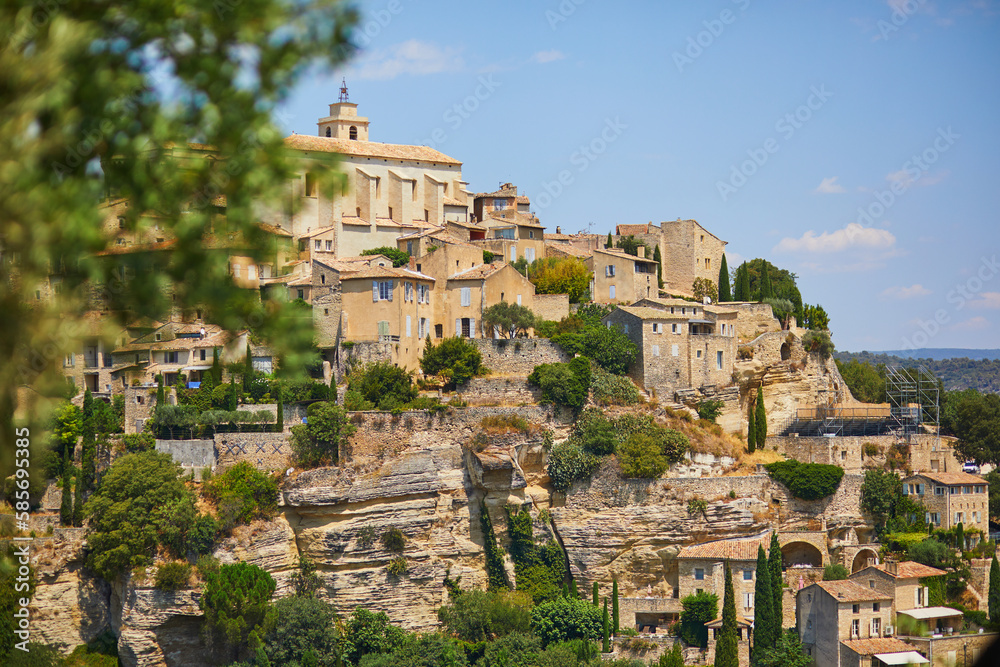 View of famous village of Gordes in Provence, Southern France