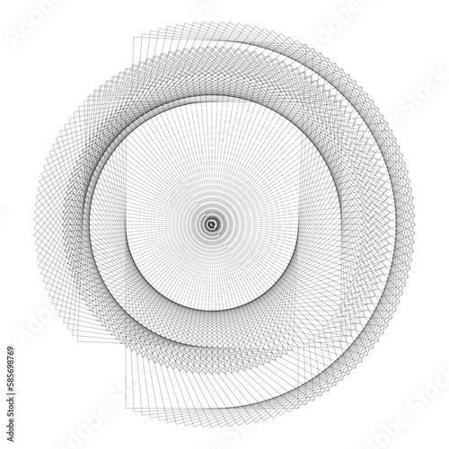 Fototapeta Naklejka Na Ścianę i Meble -  illustration of a black and white circle