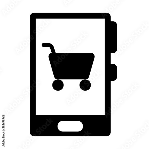 sales, mobile shop icon