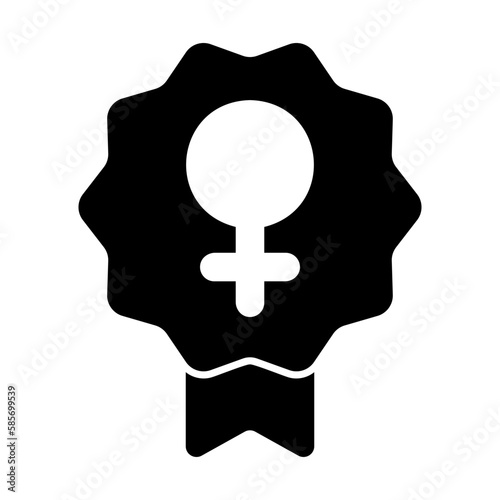 womens day, medal icon
