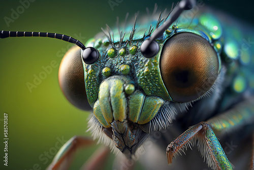 close up of a dragonfly, Generative AI © Smilego