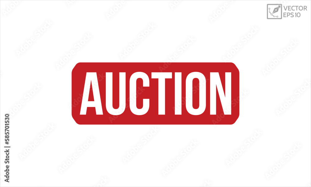Auction stamp red rubber stamp on white background. Auction stamp sign. Auction stamp. Auction stamp red rubber stamp on white background. Auction stamp sign. Auction stamp.