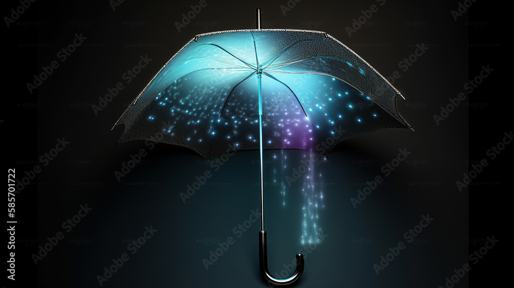 Isolated Magical Umbrella, Generative Ai