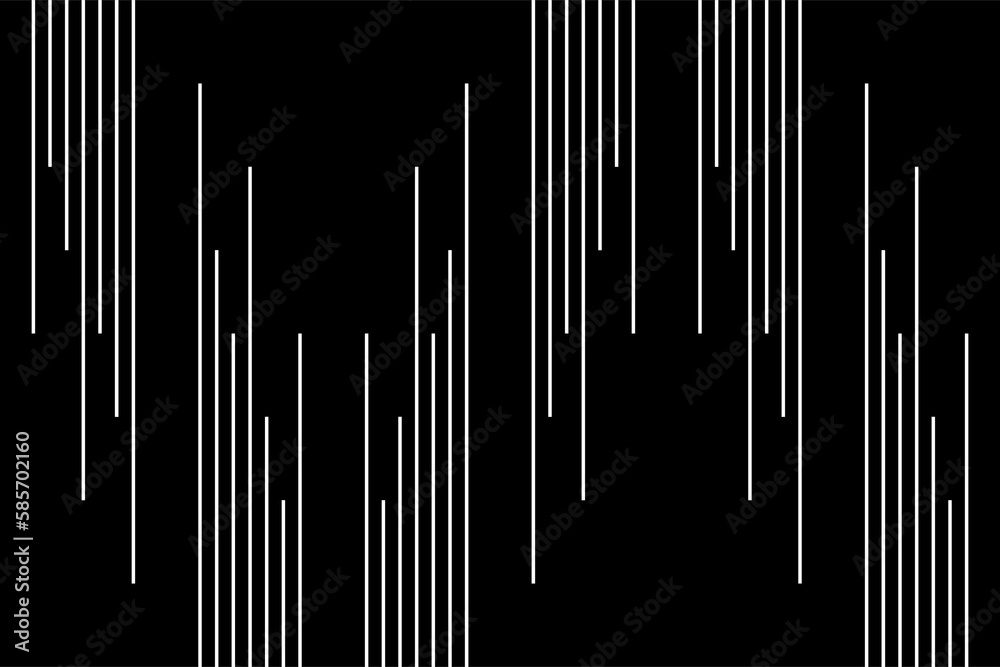 Vertical stripe of pattern. Design regular lines white and black color. Design print for illustration, texture, textile, wallpaper, background. Set 5