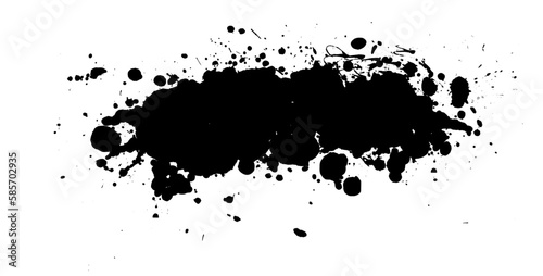 Black blot on white. Vector illustration