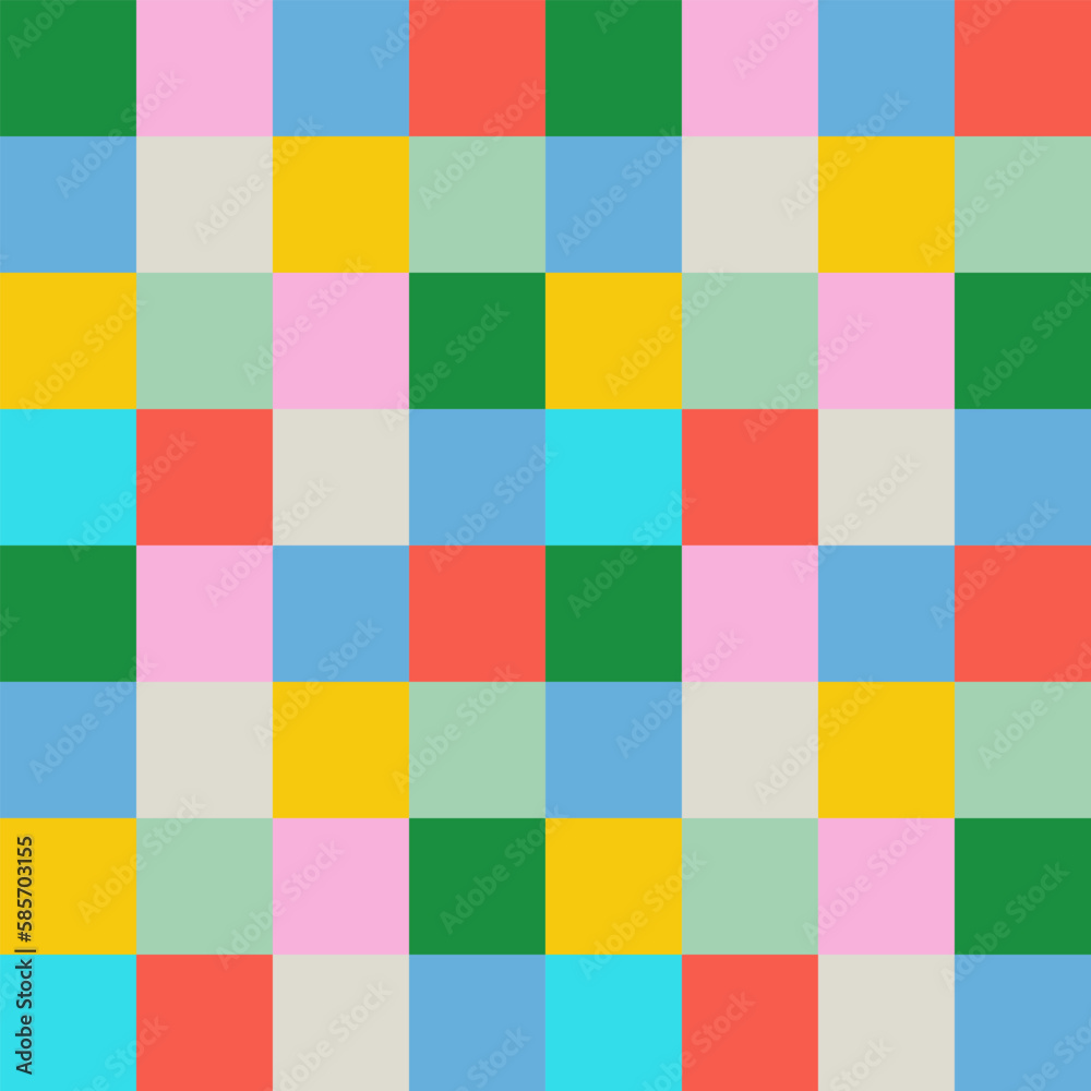 Seamless checkered repeating pattern for wrapping paper, surface design and other design projects in futuristic aesthetics and retro futurism Seamless checkered repeating pattern for wrapping paper, surface design and other design projects in futuristic aesthetics and retro futurism