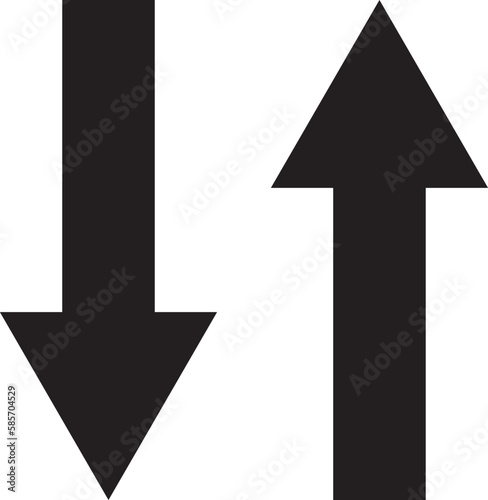 black arrow, up down, connection
