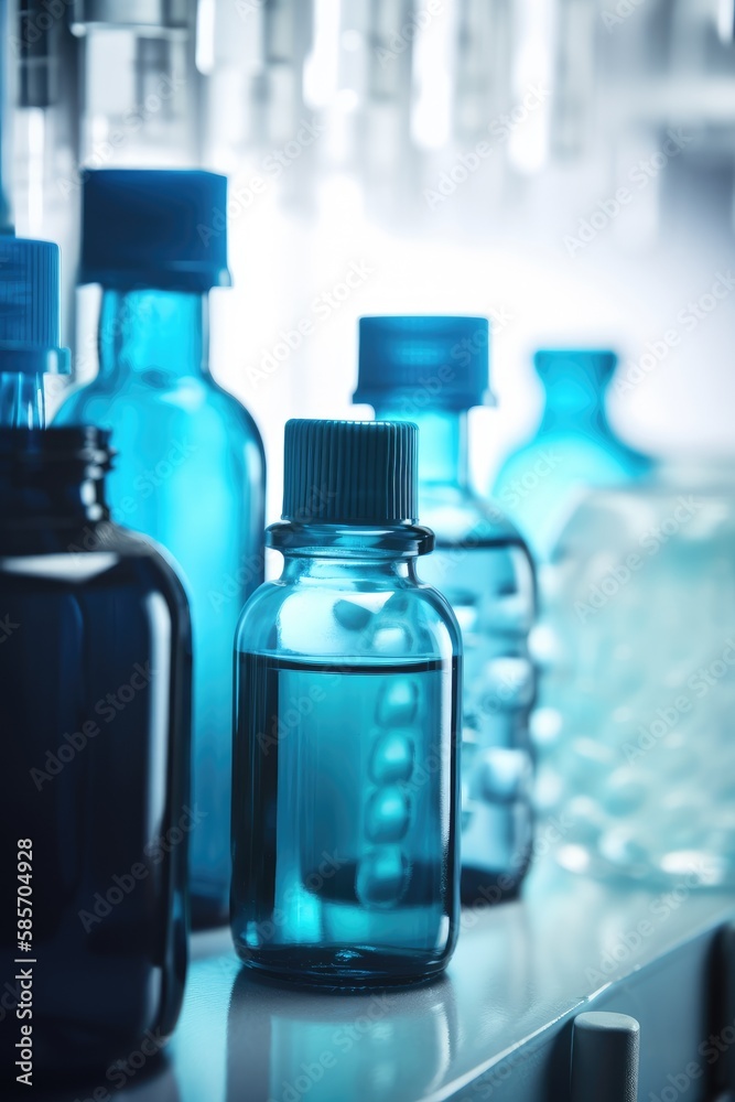 Pharmaceutical abstract background. Generative AI Pharmaceutical abstract background. Generative AI