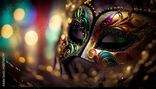 mardi gras mask, Generative AI