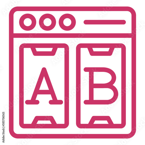 Vector Design Ab Testing Icon Style